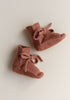 Merino Baby Booties Brick