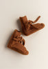 Merino Baby Booties Rust