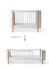 Umbauset für 'Wood Mini+' Babybett zum Juniorbett Weiß / Eiche