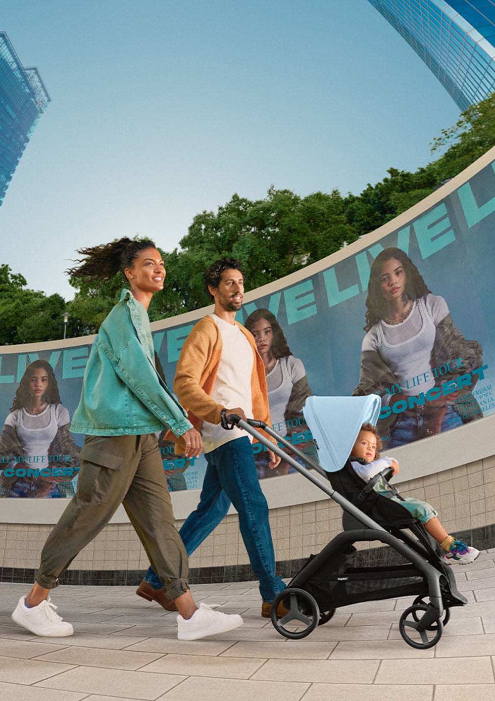 Bugaboo Dragonfly Kinderwagen Schwarz / Waldgrün-Waldgrün