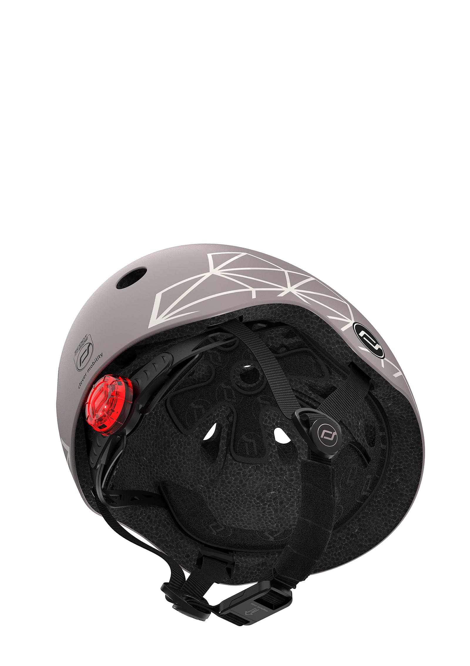 Scoot and Ride Helm Graphics Brown Lines