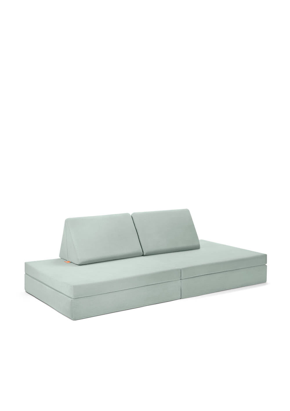 Spielsofa Velours Minz Hellgrün