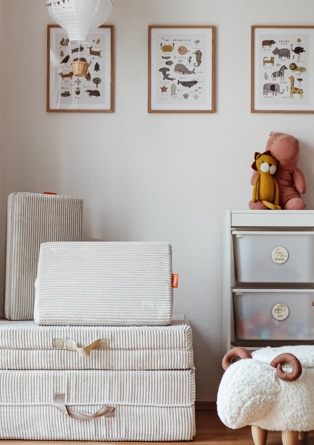 Spielsofa Cord Creme Beige