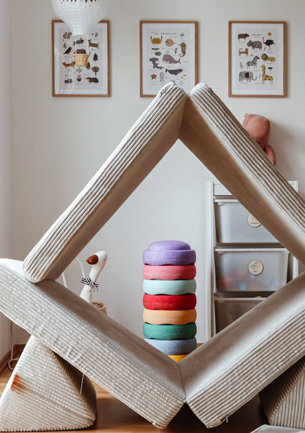 Spielsofa Cord Creme Beige