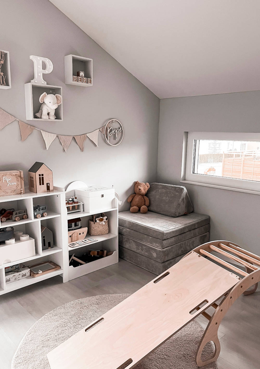 Spielsofa Cord Koala Grau