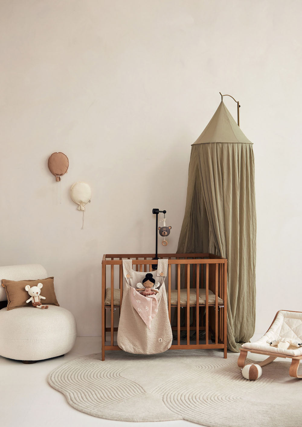 Jollein Betthimmel Vintage Olive Green Baldachin