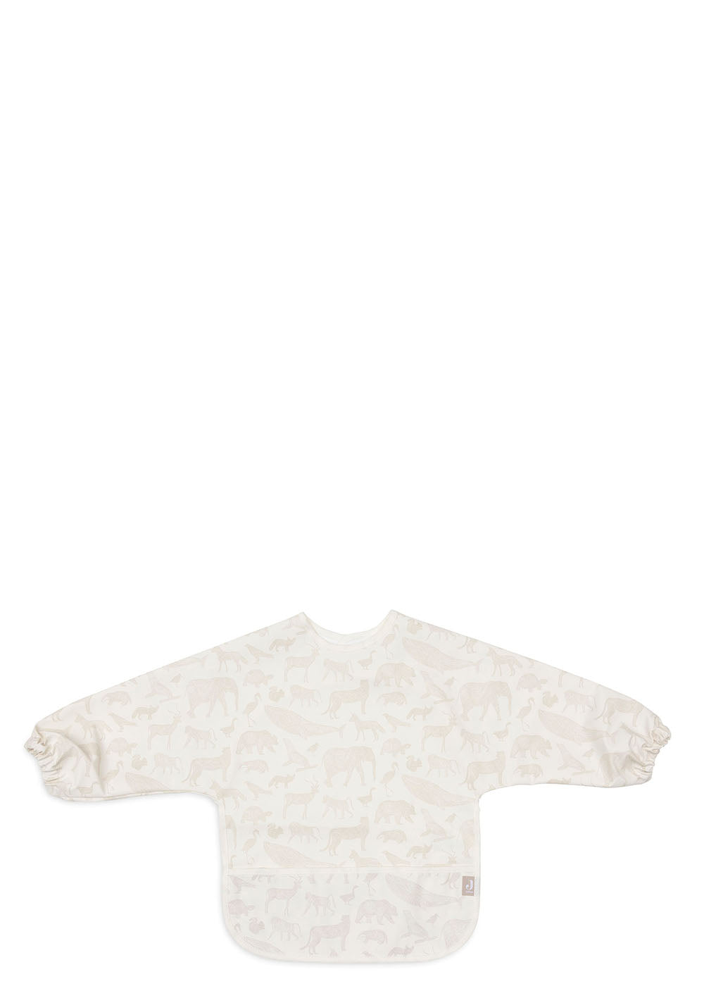 Jollein Lätzchen mit Ärmeln 'Animals' Nougat wasserdicht