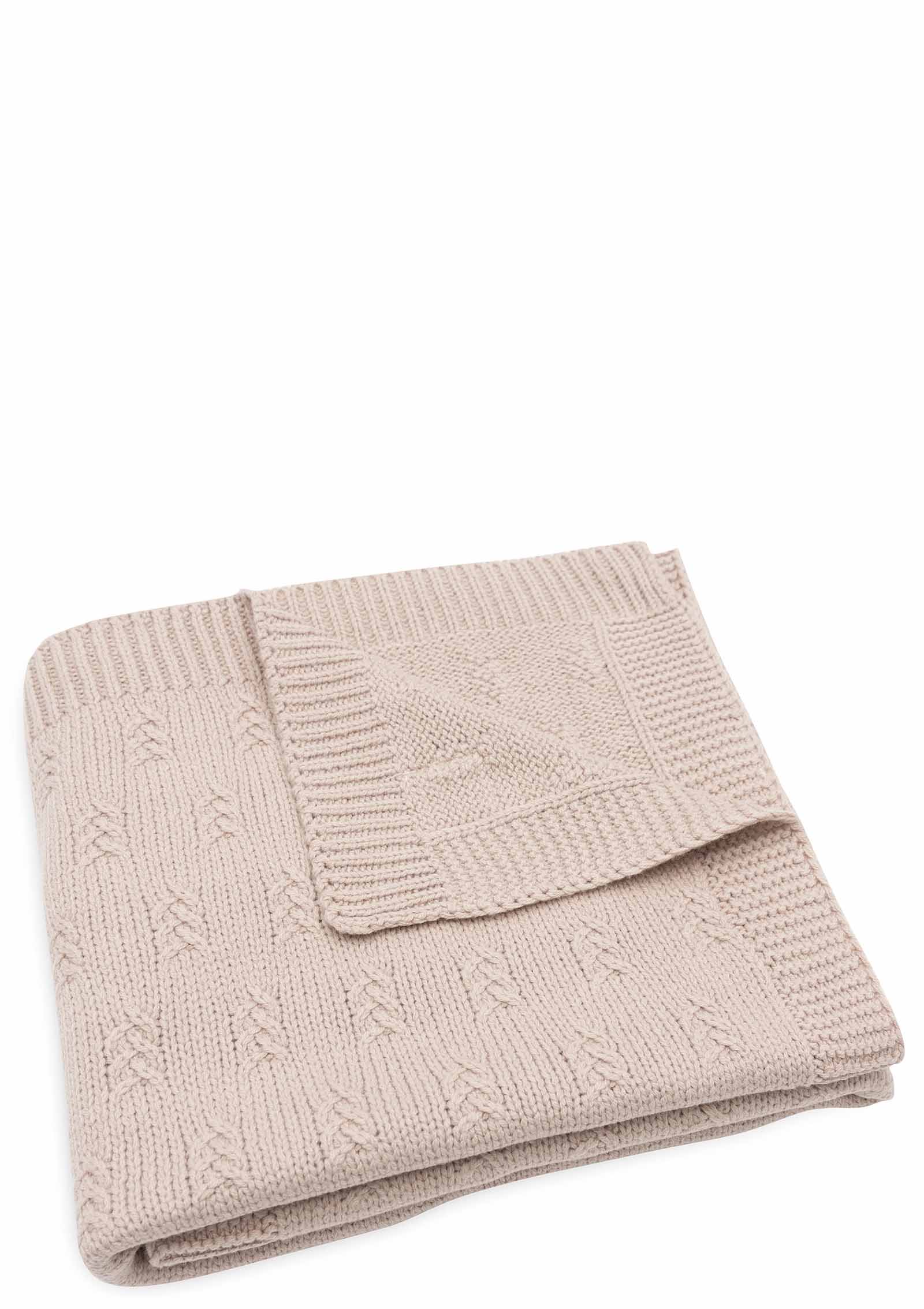 Jollein Decke Wiege 'Grain Knit' Wild Rose