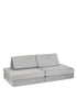 Mini Spielsofa Velours Mond Grau
