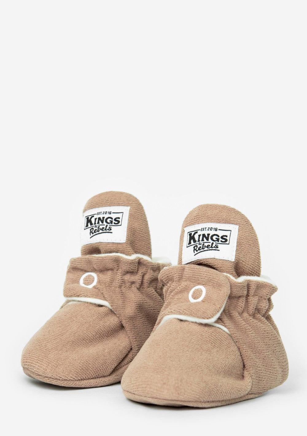 Baby Booties Gamuza Café