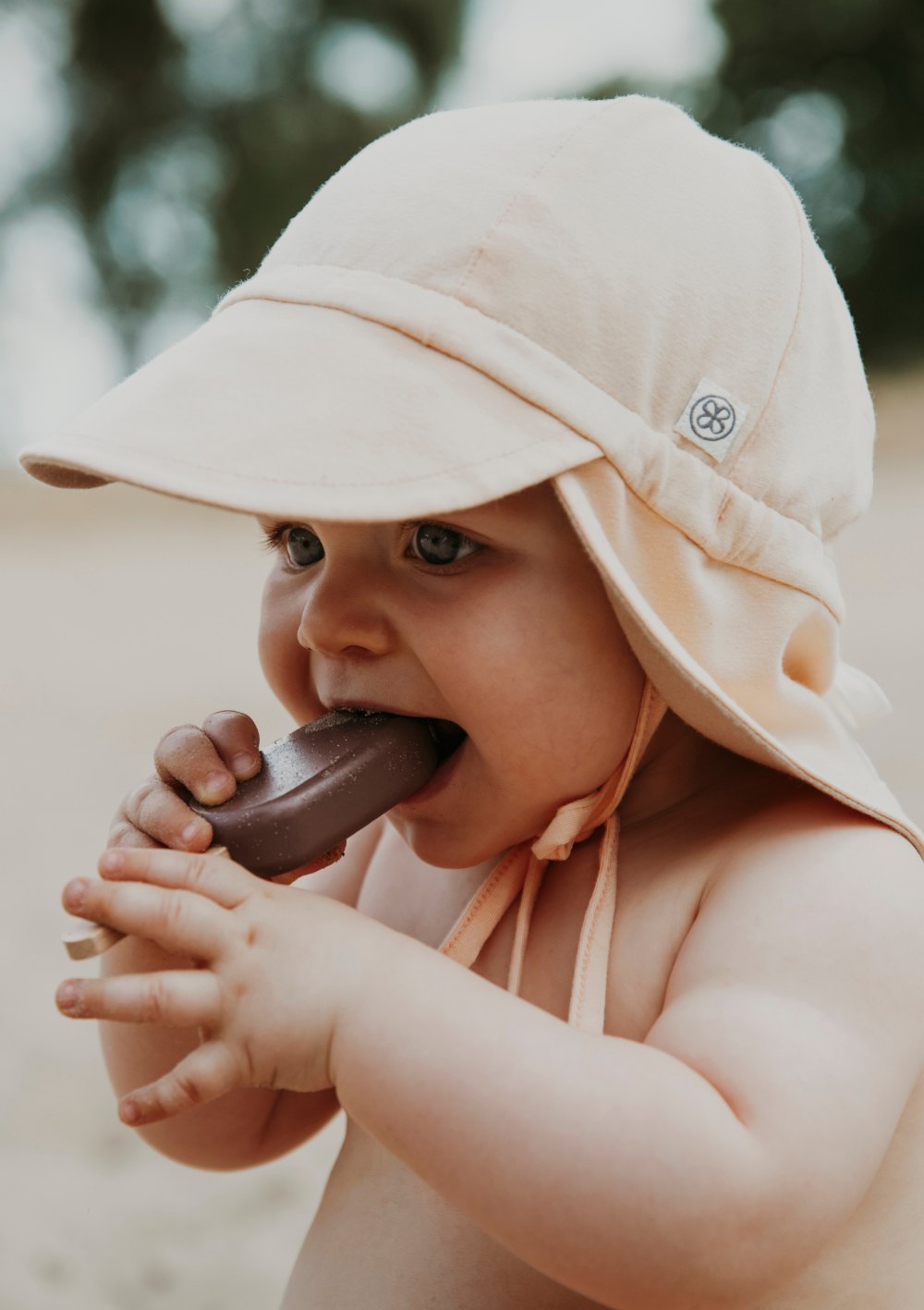 Cloby Wendbarer Sonnenhut UPF 50+ Peachy Summer/Sandy Beach