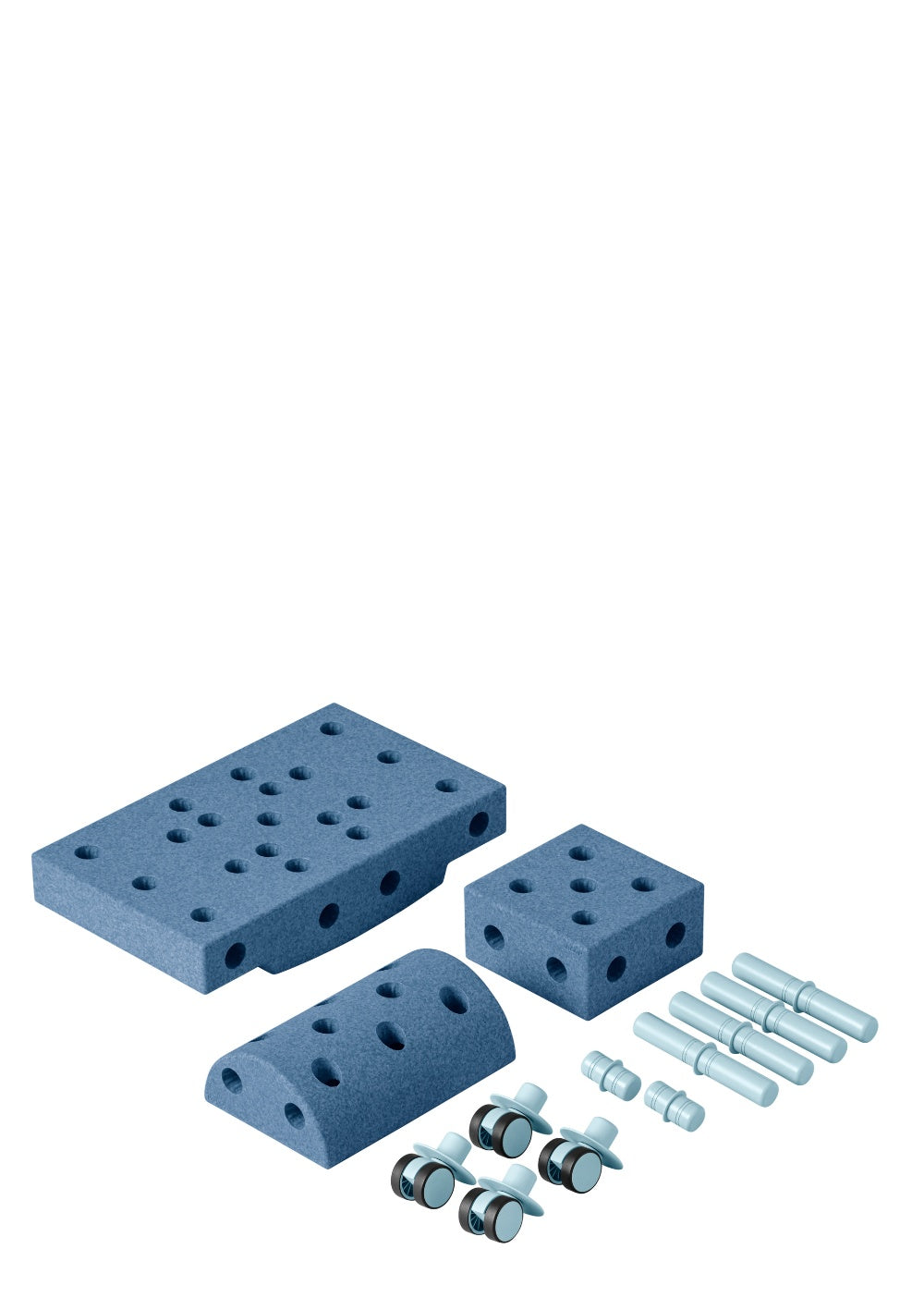 MODU Bauspielzeug 'Curiosity-Set' 14-teilig Deep Blue / Sky Blue