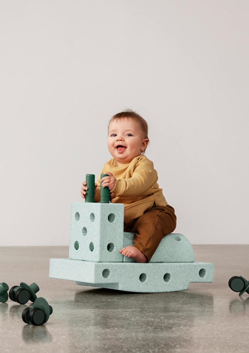 MODU Bauspielzeug 'Curiosity-Set' 14-teilig Ocean Mint / Forest Green