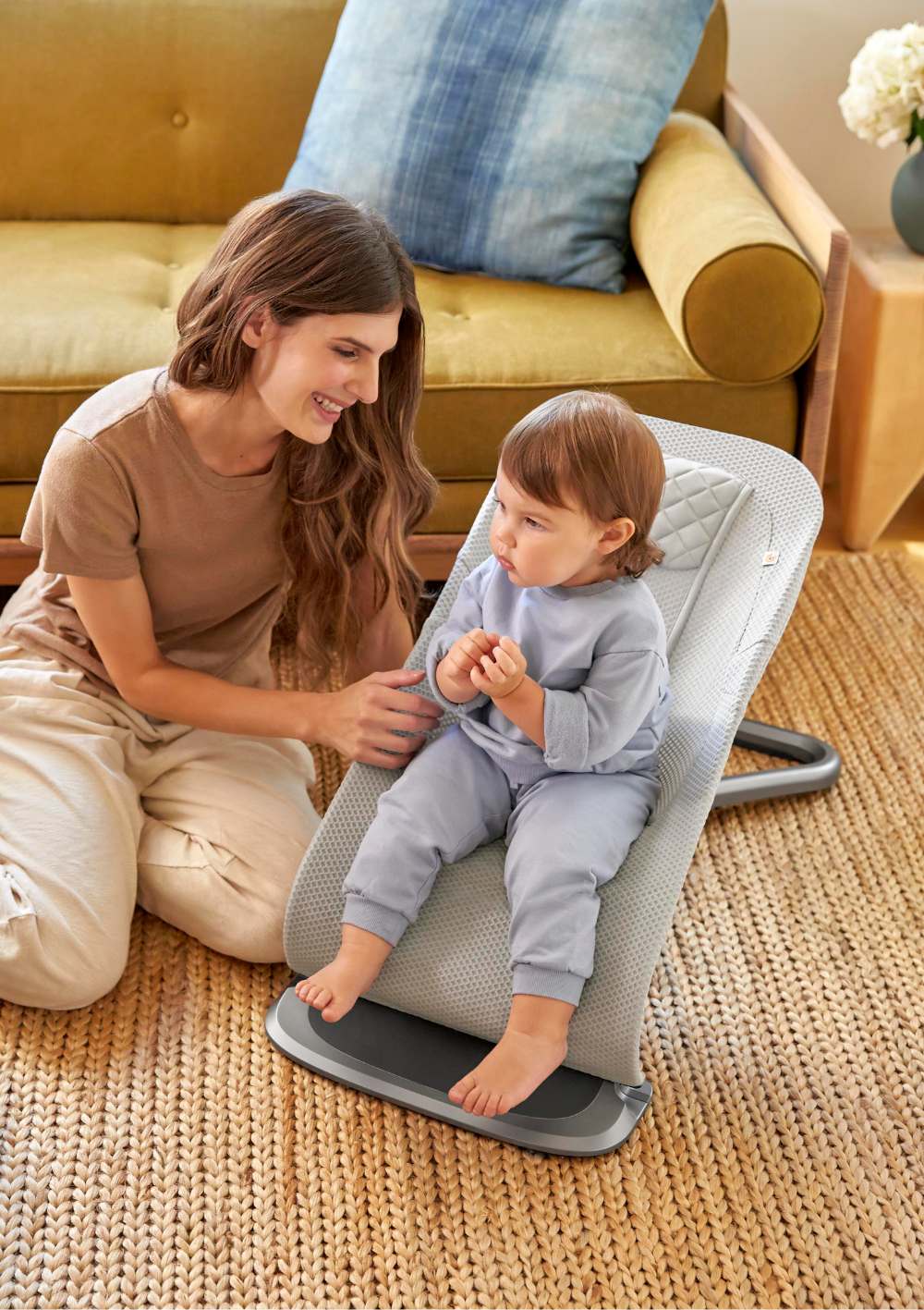 3-in-1 Babywippe 'Evolve' light grey mesh