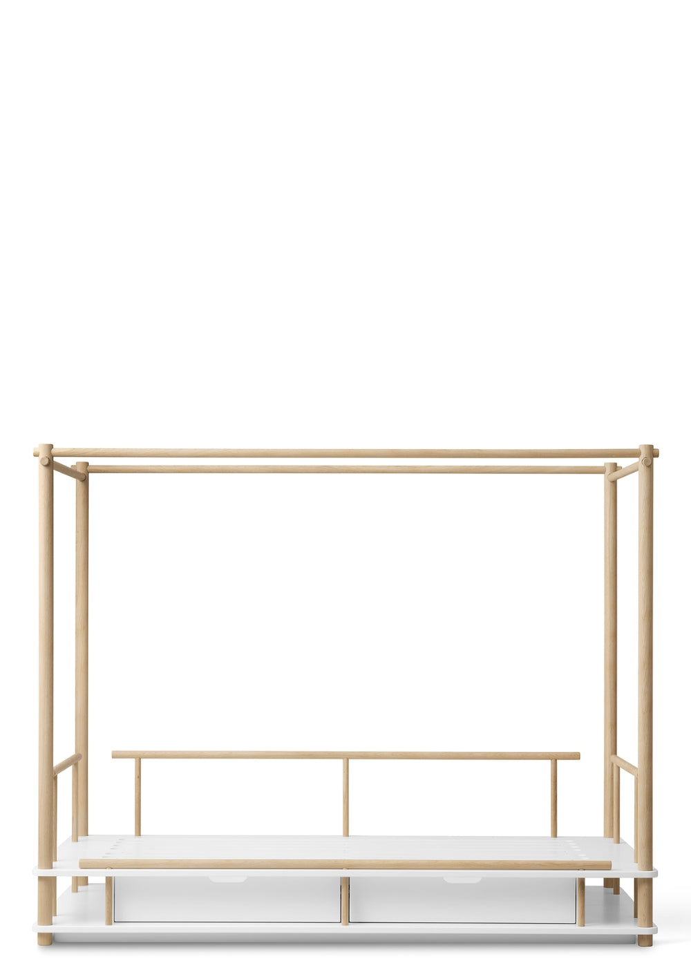 Oliver Furniture 'Camp' Himmelbett Weiß/Eiche