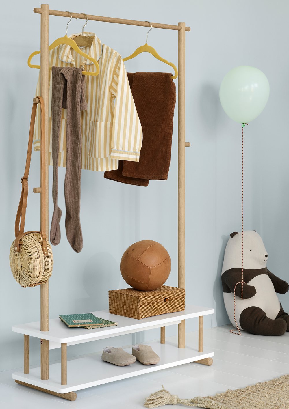 Oliver Furniture 'Camp' Kleiderständer Weiß/Eiche