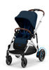 Kinderwagen 'e-Gazelle S' Silver / Ocean Blue
