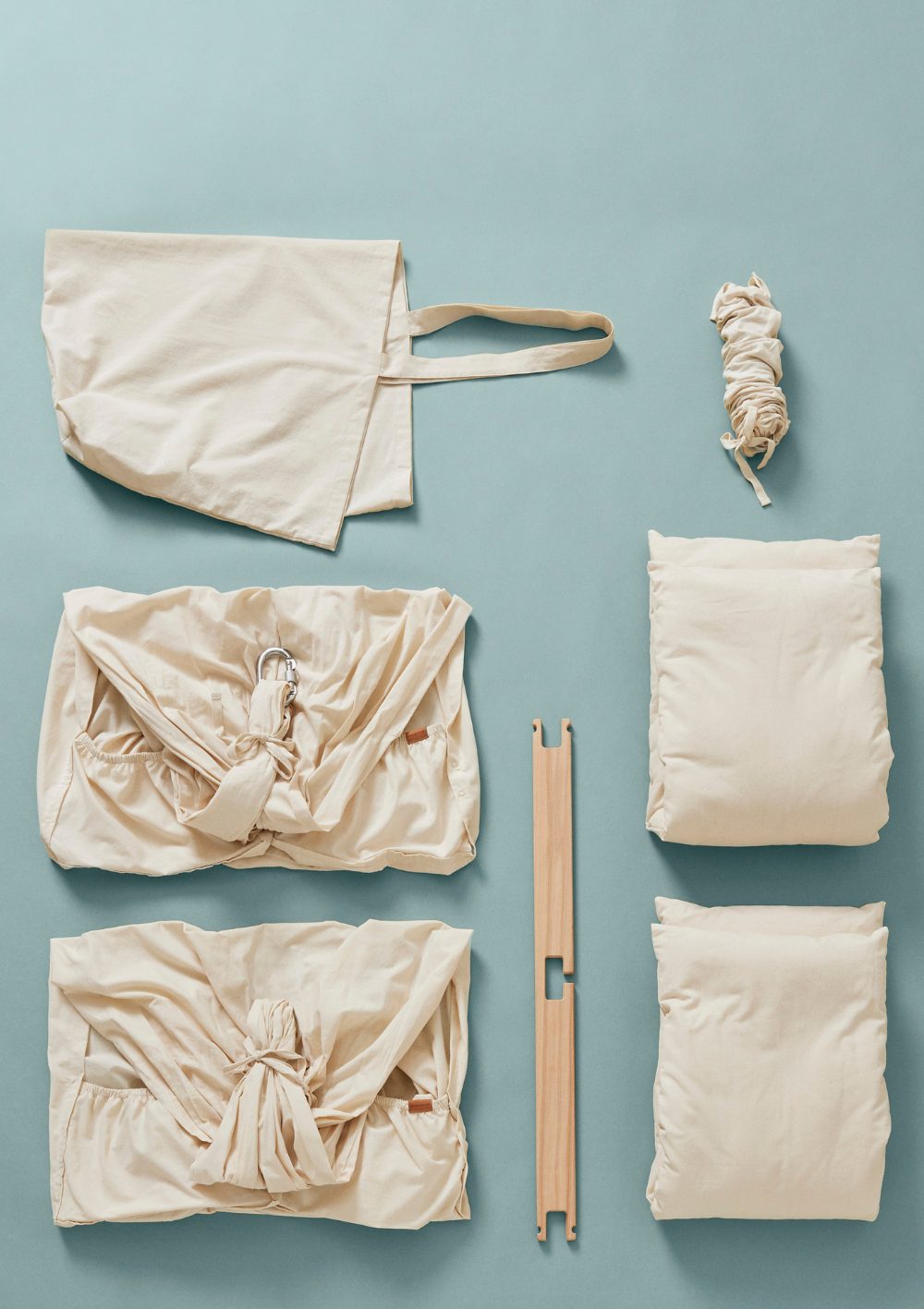 Membantu Federwiege Basic für Zwillinge Natur