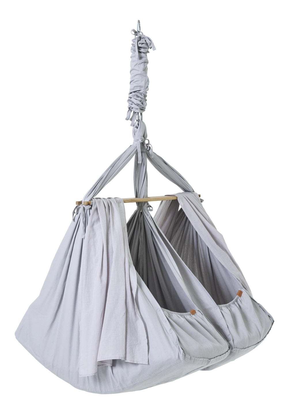 Membantu Federwiege Premium für Zwillinge Grau