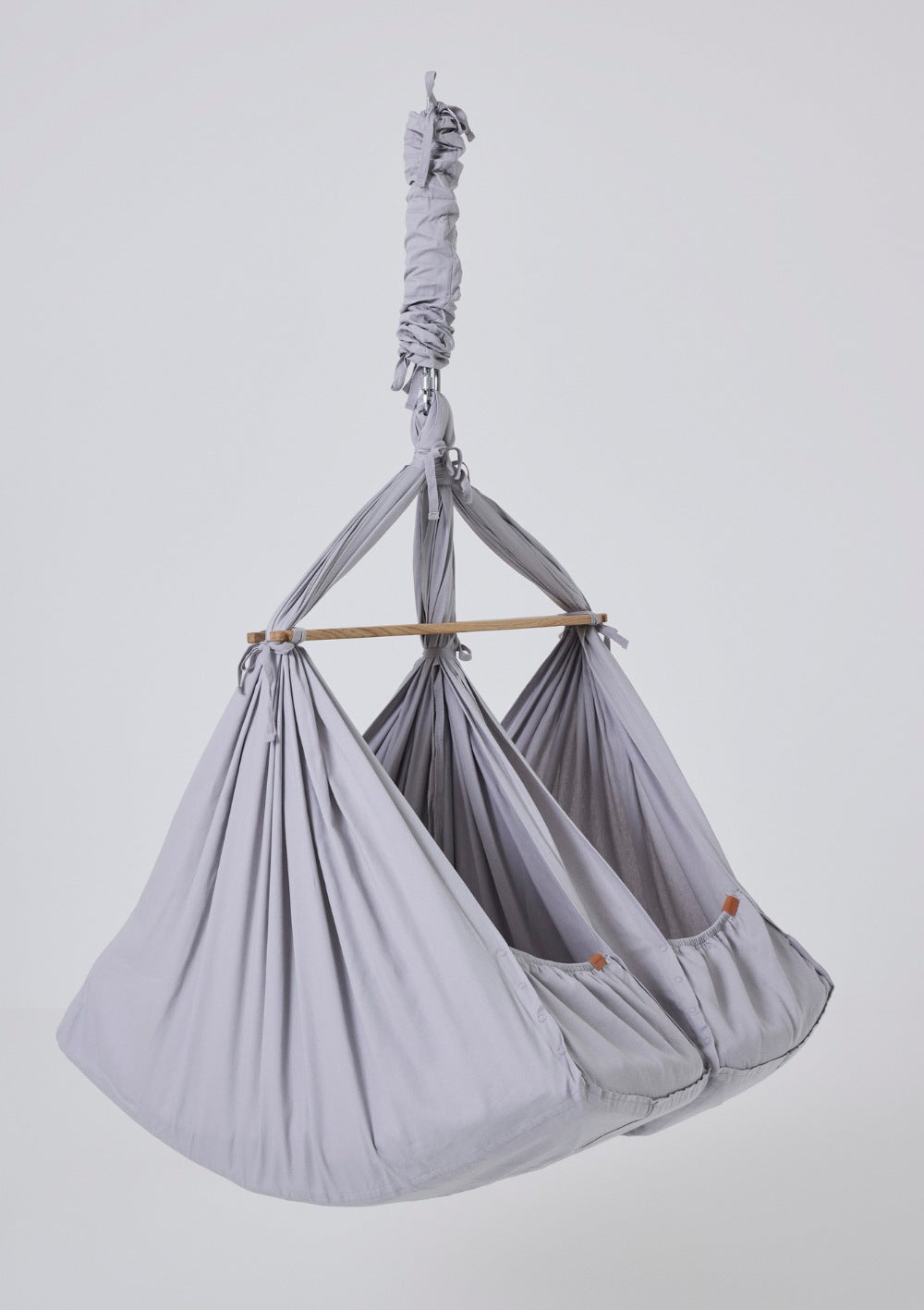 Membantu Federwiege Premium für Zwillinge Grau