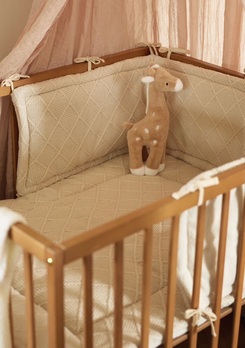 Jollein Krabbeldecke 'Check Knit' Oatmeal