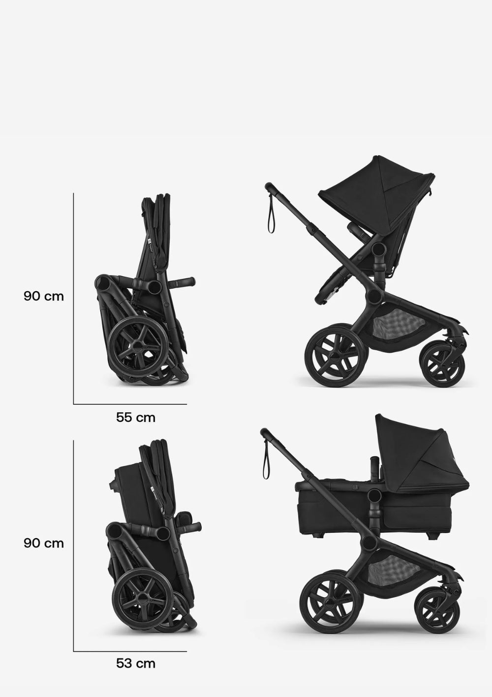 Bugaboo Fox 5 Renew Kinderwagen-Set Black / Heritage Black
