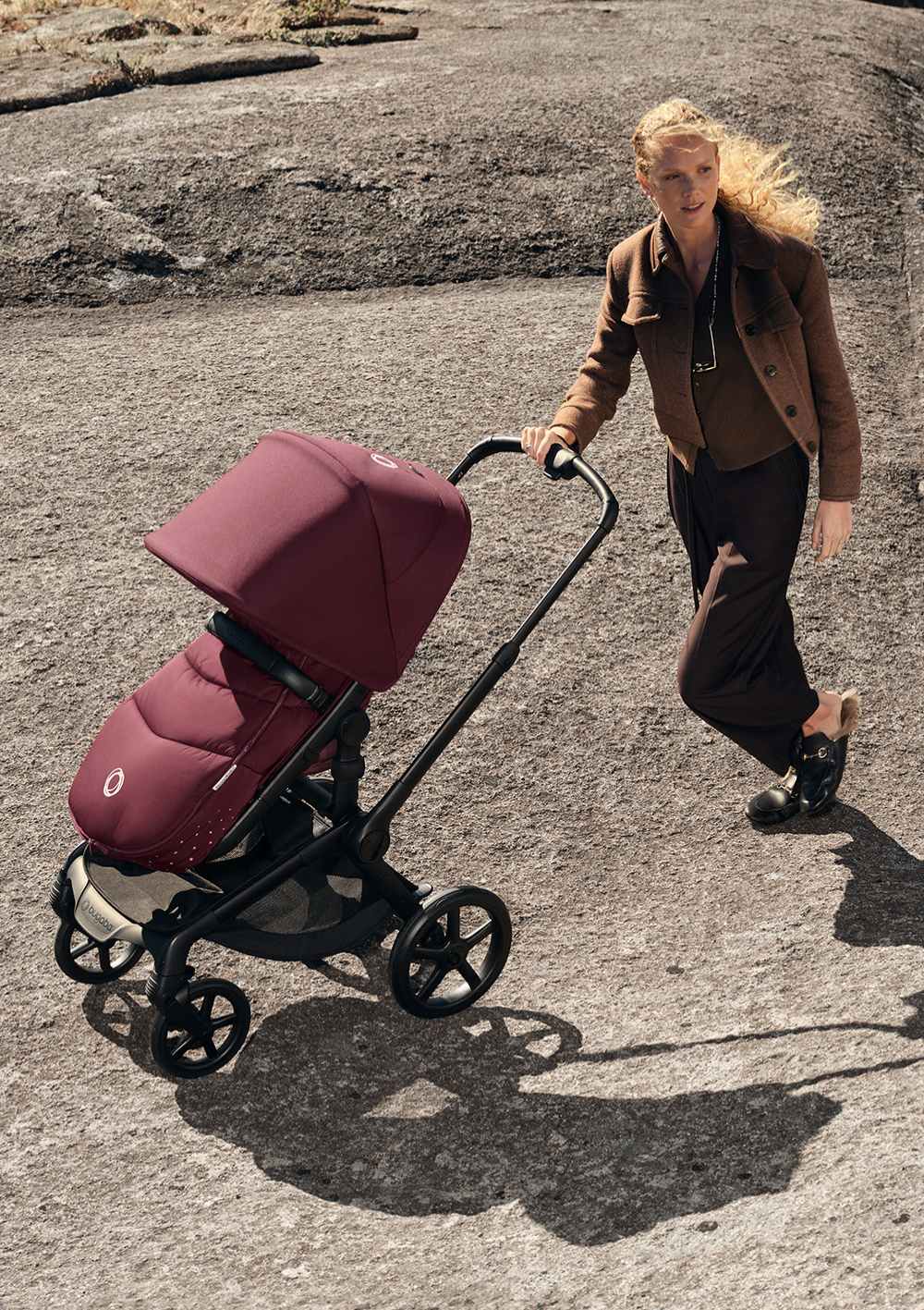 Bugaboo Fox 5 Renew Kinderwagen-Set Black / Dark Cherry