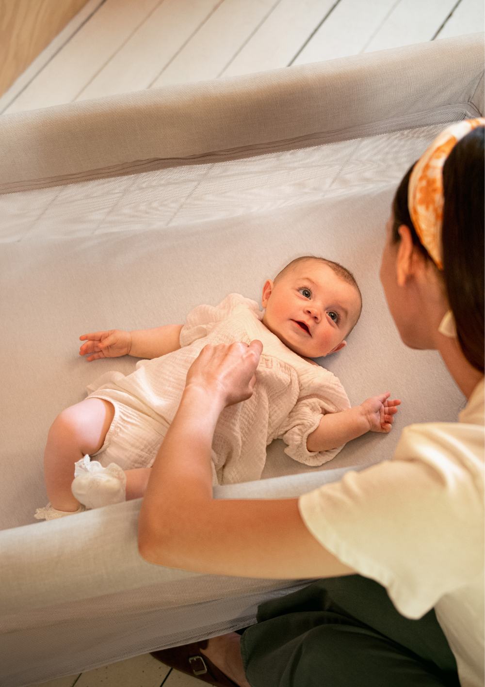 Nuna PAAL Reisebett (inkl. Spannbettlaken) Biscotti