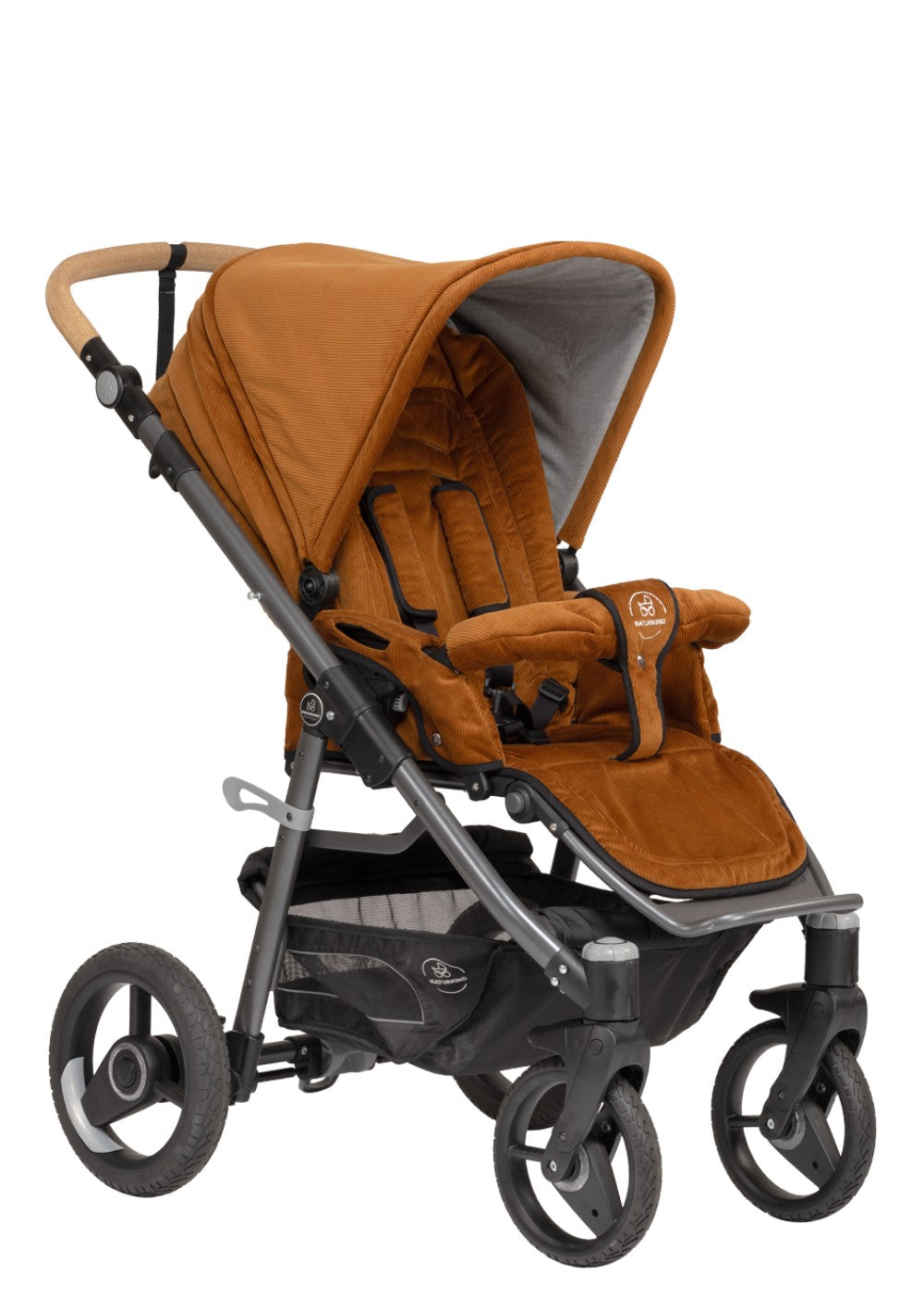 Kinderwagen-Set 'Lux Evo' Cord-Edition Cognac