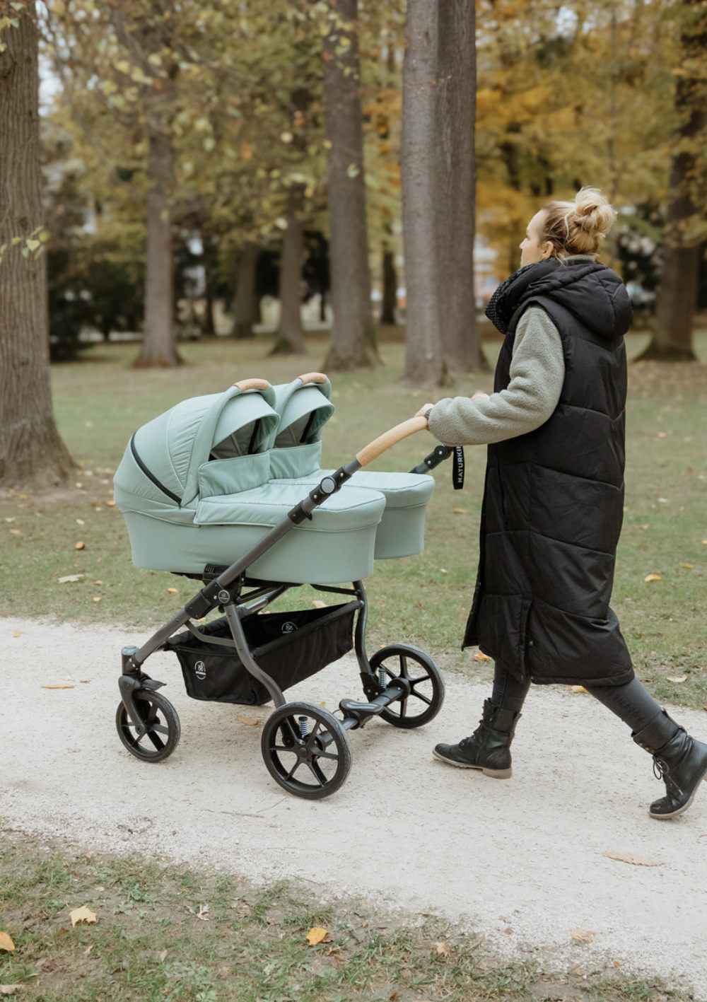 Naturkind Zwillings- oder Geschwisterwagen 'Lars' Jade