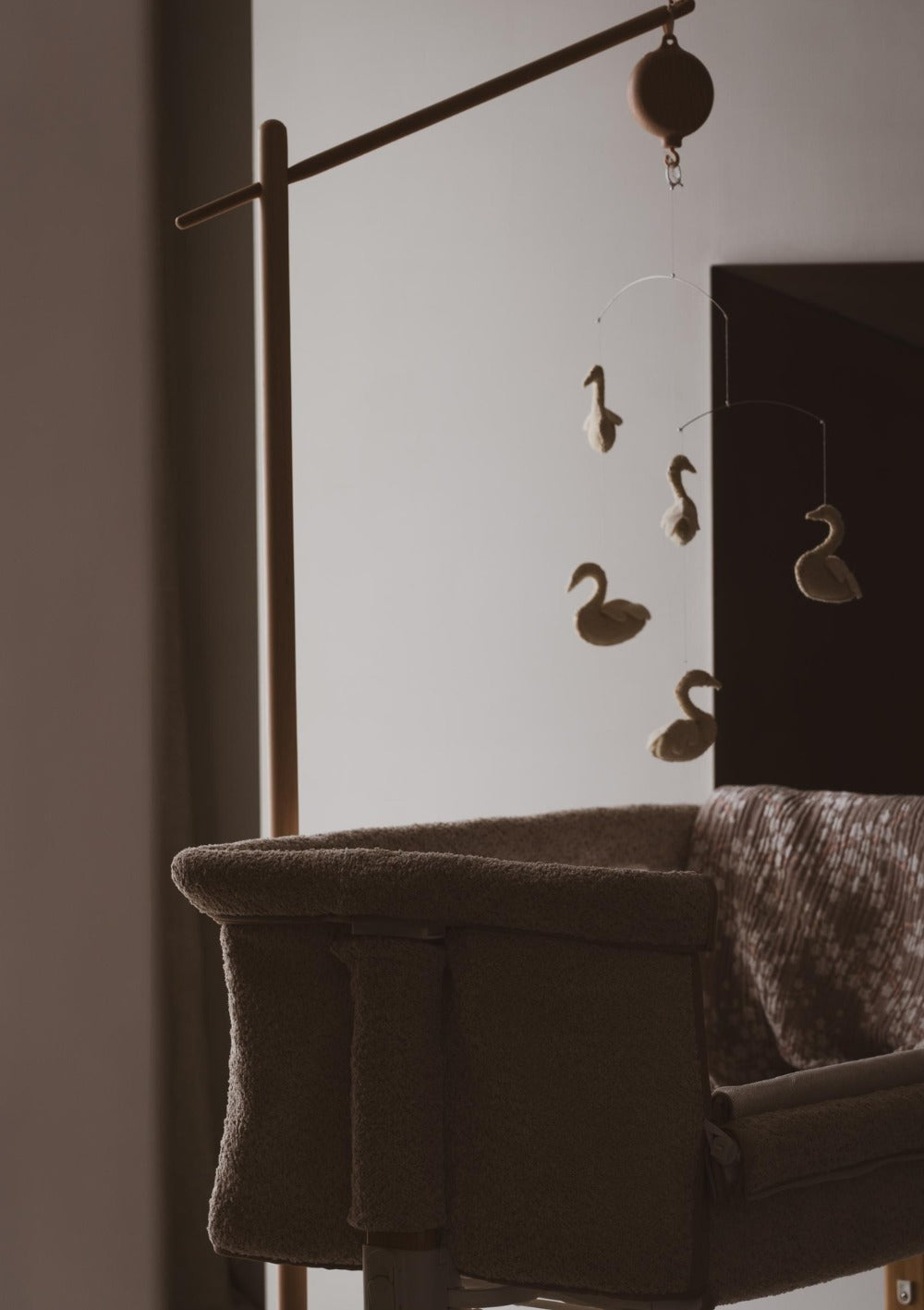 Quax Beistellbett 'Side by Side' Natural Bouclé Sheep