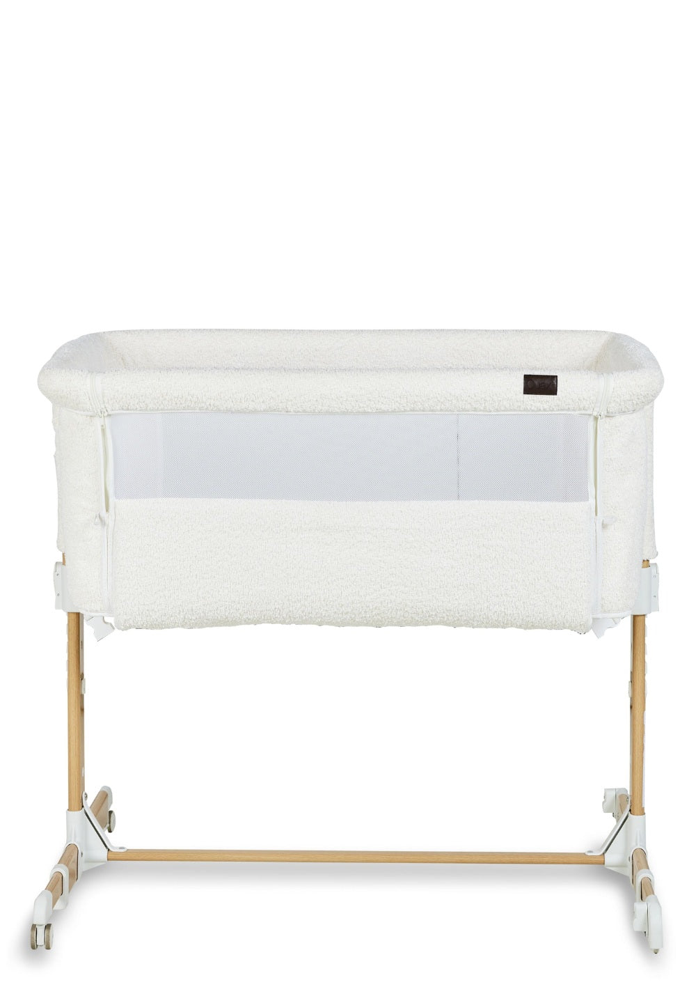 Quax Beistellbett 'Side by Side' Natural Bouclé Cream