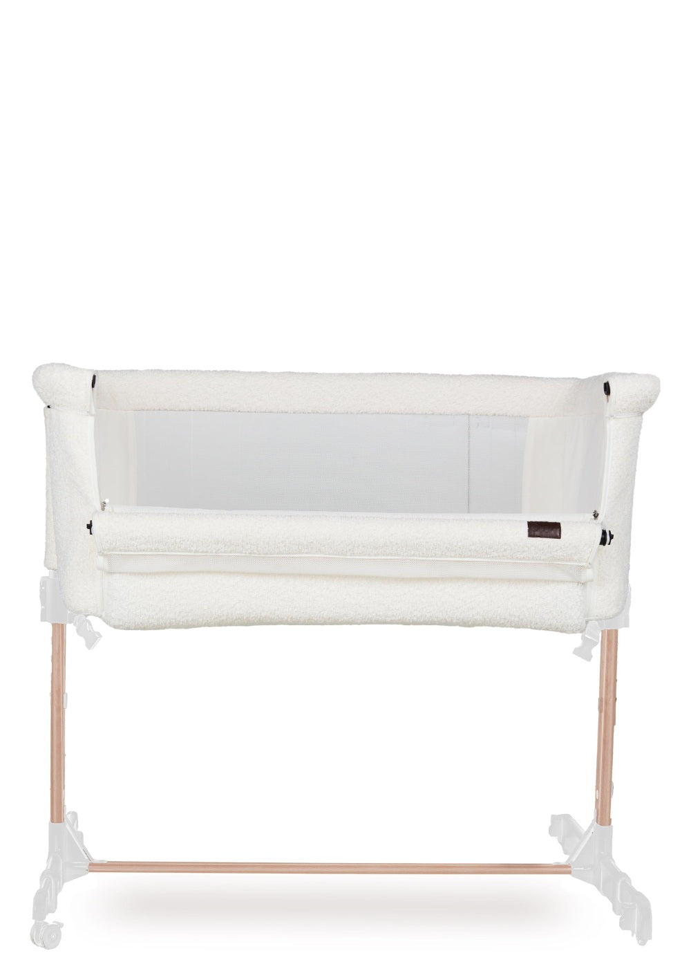 Quax Beistellbett 'Side by Side' Natural Bouclé Cream