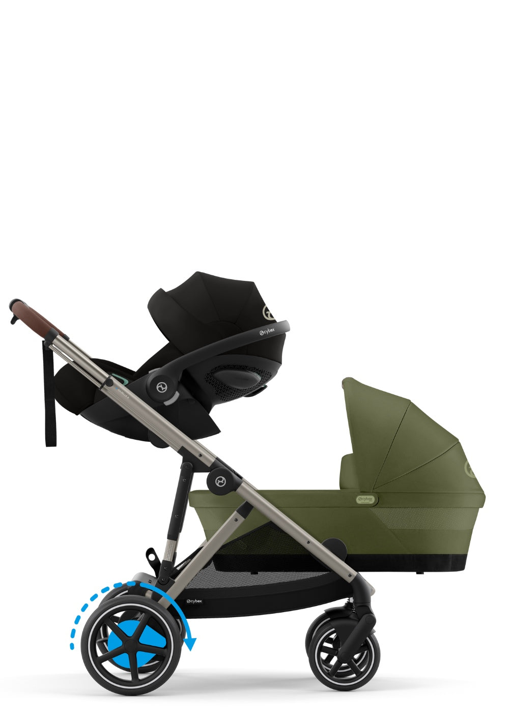 Cybex Gold Kinderwagen 'e-Gazelle S' Moss Green