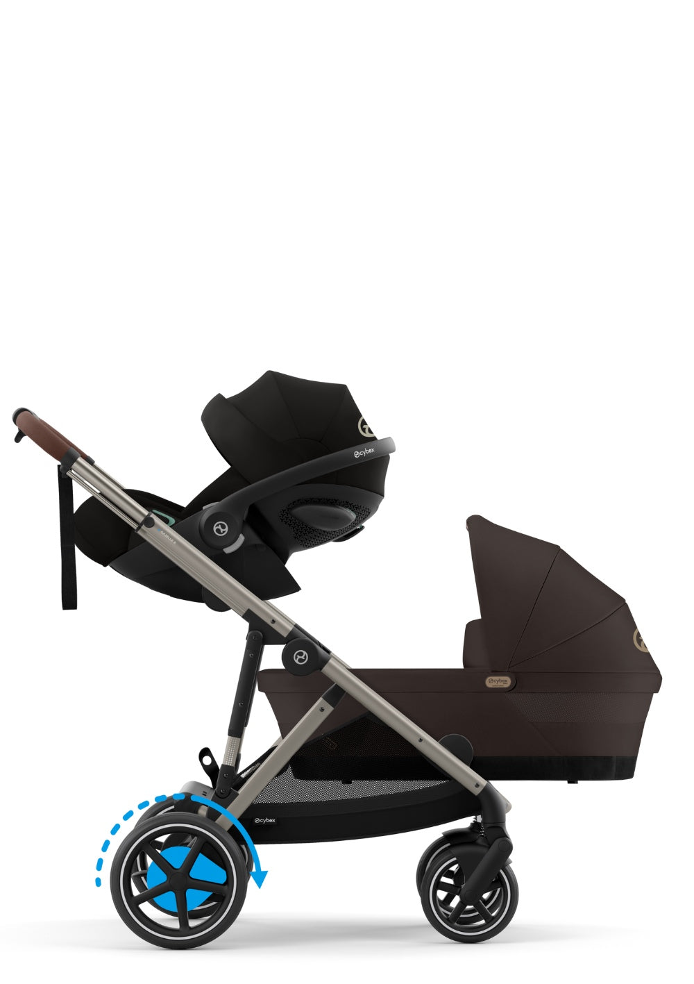 Cybex Gold Kinderwagen 'e-Gazelle S' Chocolate Brown