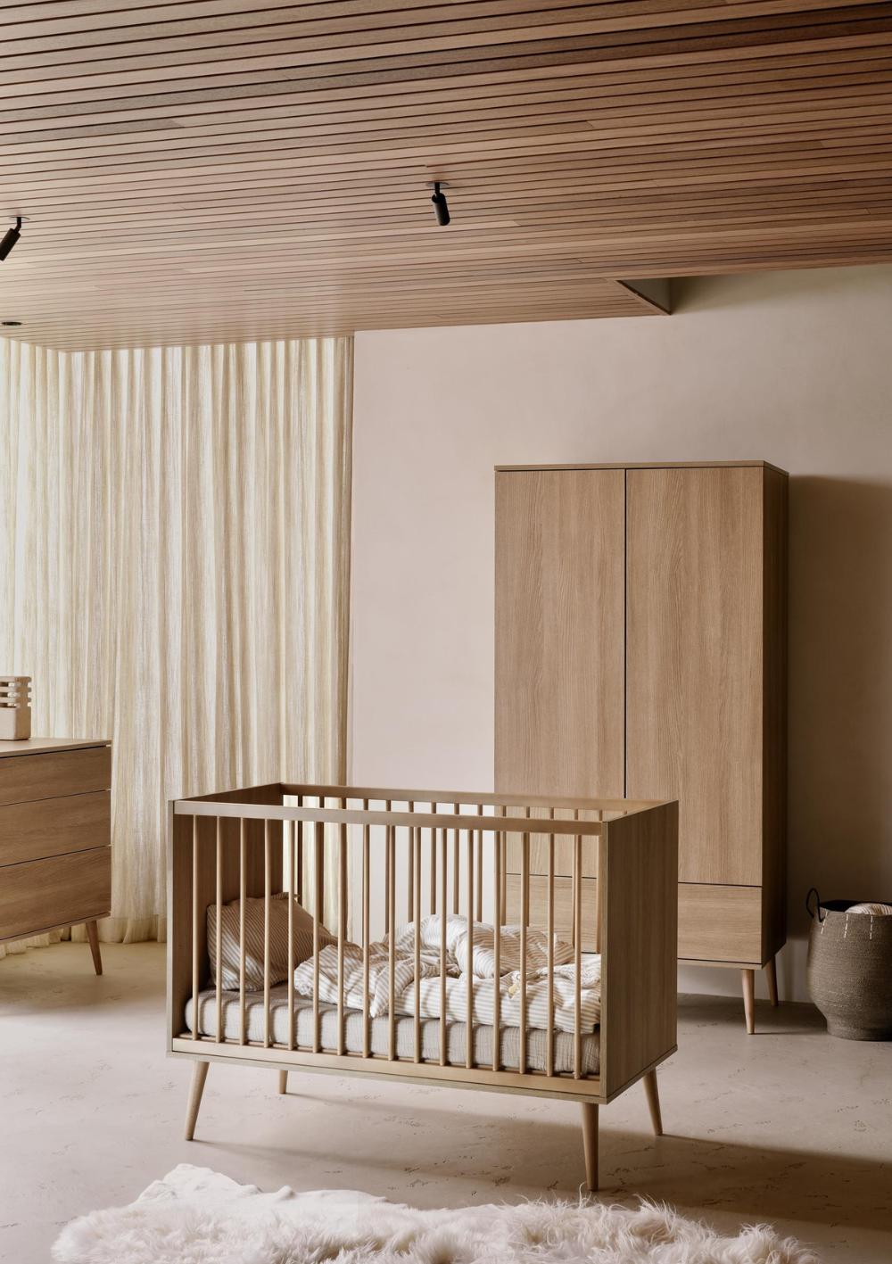 Quax Babybett 'Flow' 120x60 cm Honey Ash