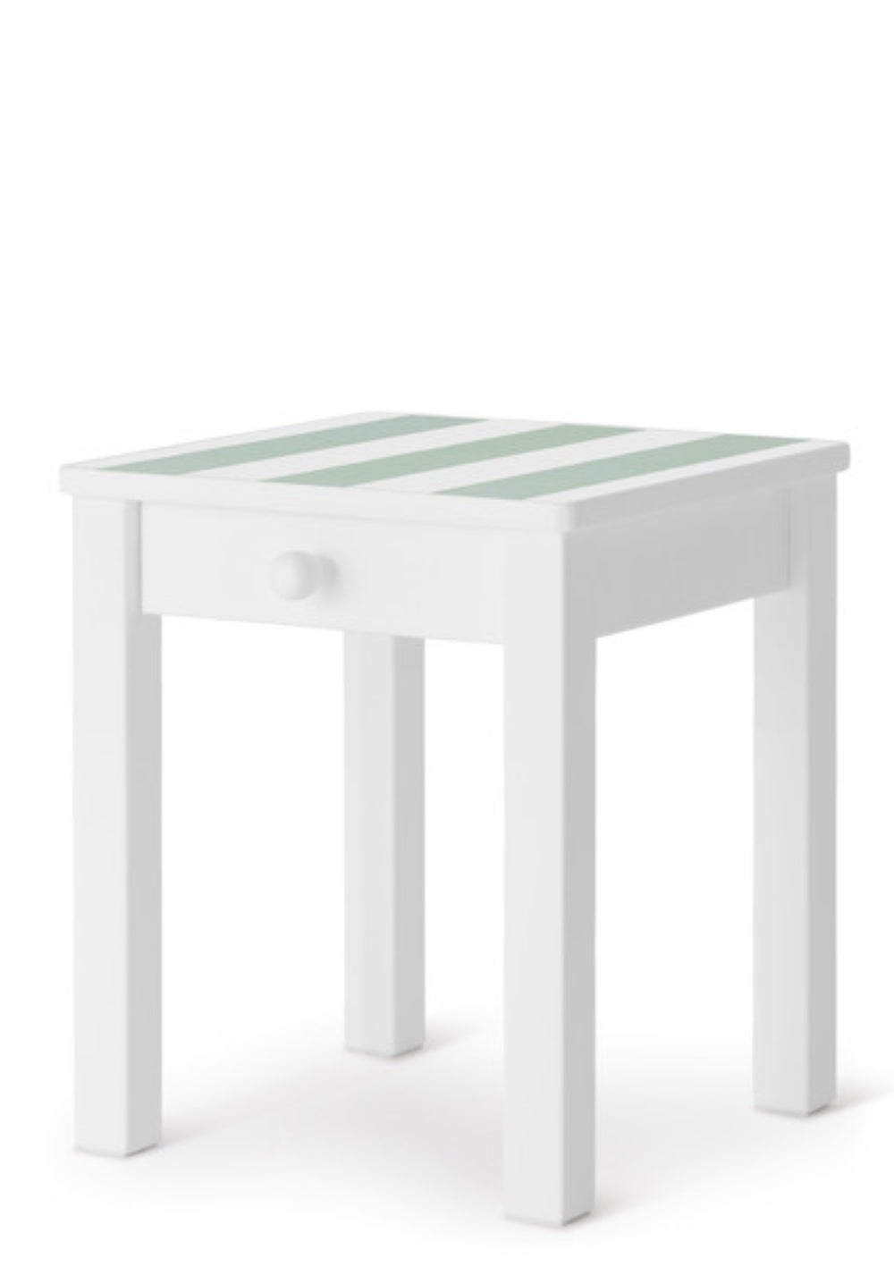 Isle of Dogs Design Nachttisch weiß handbemalt