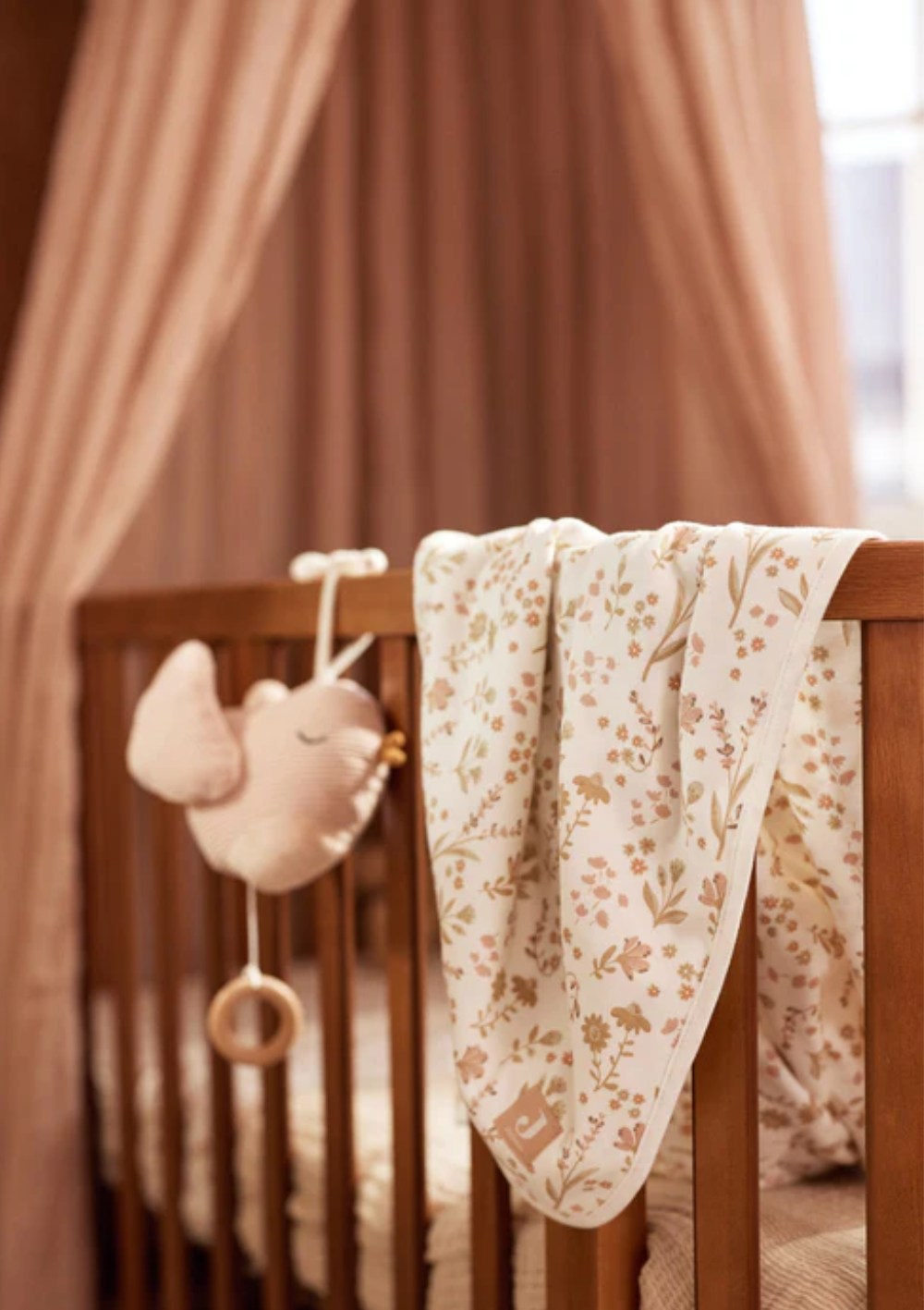 Jollein Decke Wiege Jersey 'Bloomy' 75 x 100 cm