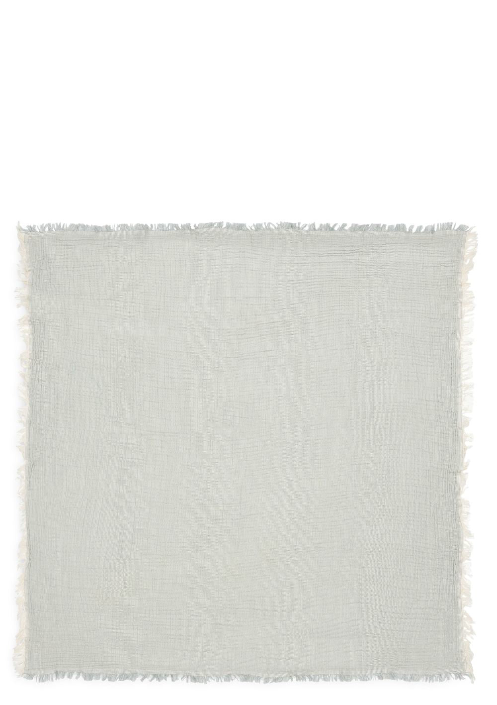 Jollein Musselin Decke 'Fringe Stripe' Sea Green 120 x 120 cm