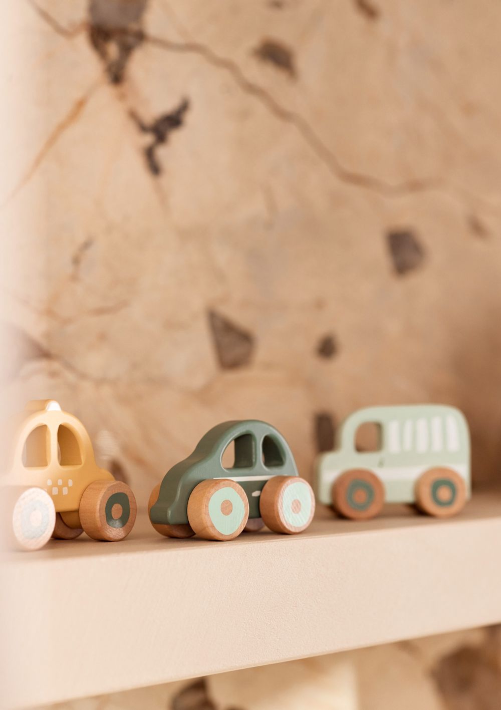 Jollein 3er-Set Holz Autos 'On The Go'