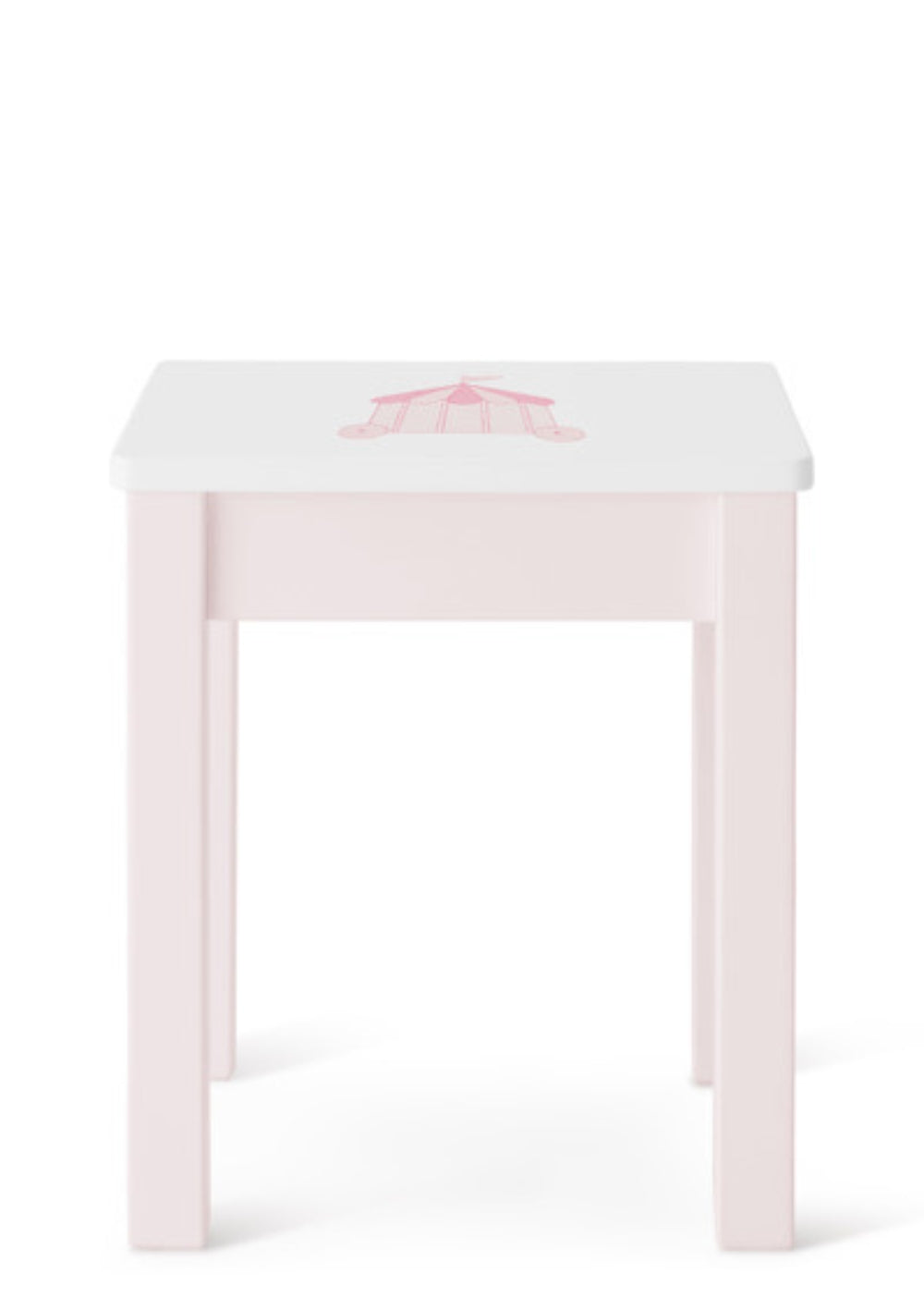 Isle of Dogs Design Nachttisch rosa handbemalt