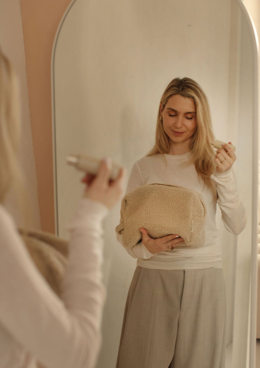 Studio Noos Kulturtasche 'Teddy Toiletry Bag' Ecru