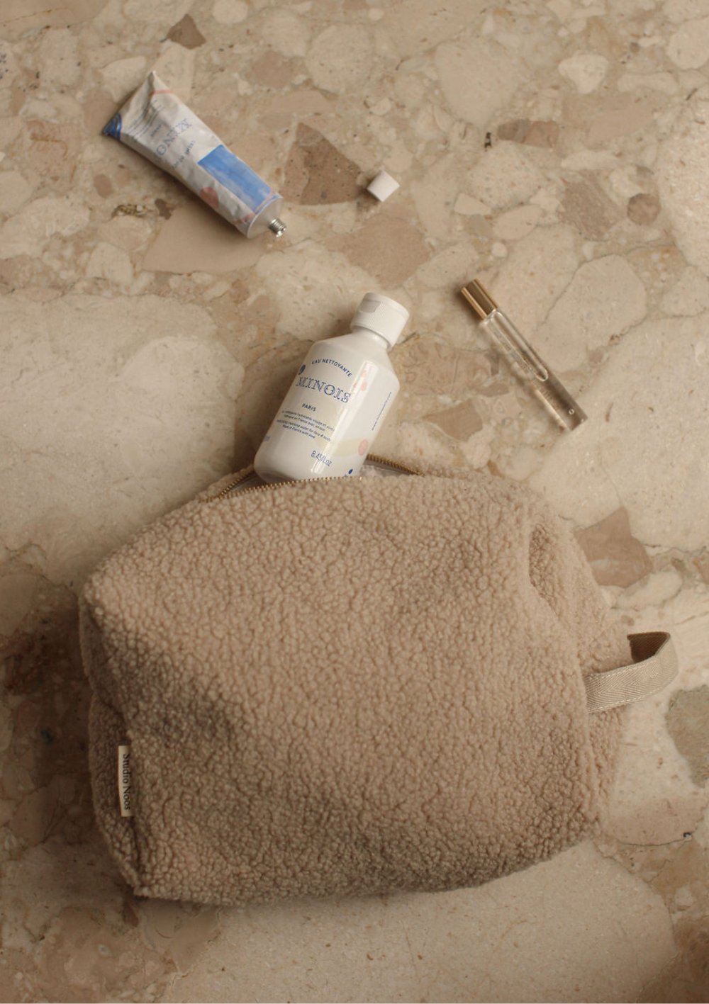 Studio Noos Kulturtasche 'Teddy Toiletry Bag' Ecru