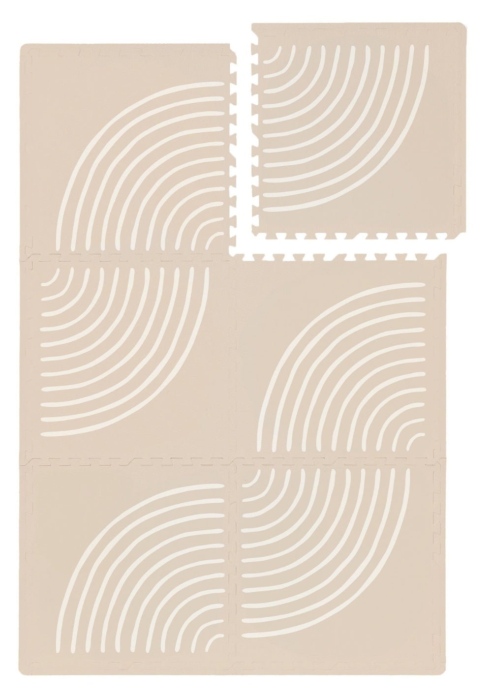 Funzy Spielmatte 'Smiles' Bliss Beige 120 x 180 cm