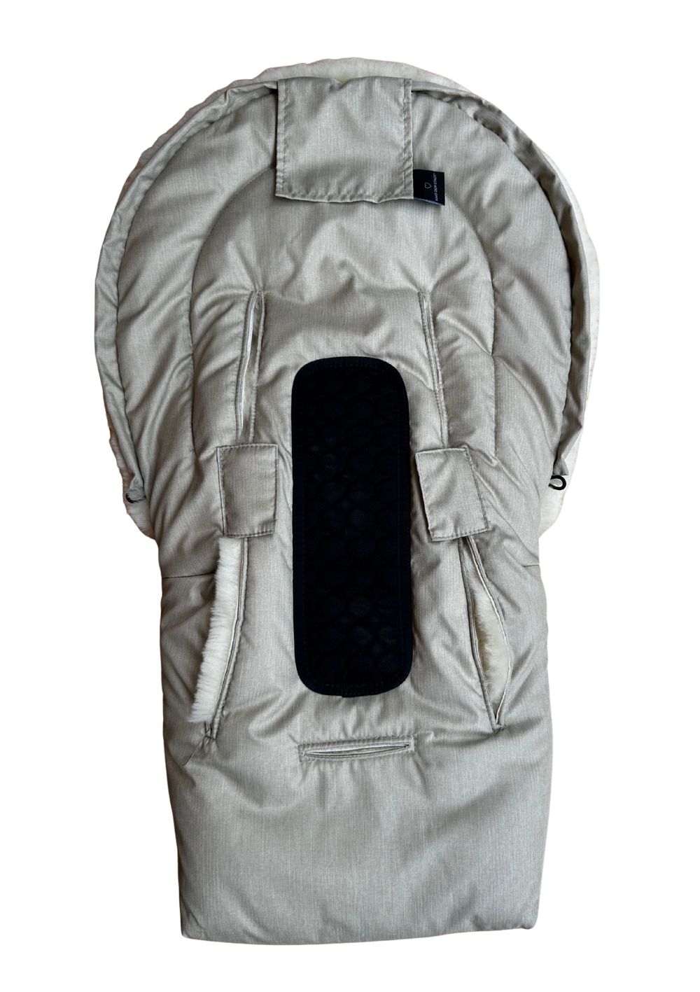 KIND DER STADT Premium Lammfell-Fußsack für Babywanne & Kinderautositz beige