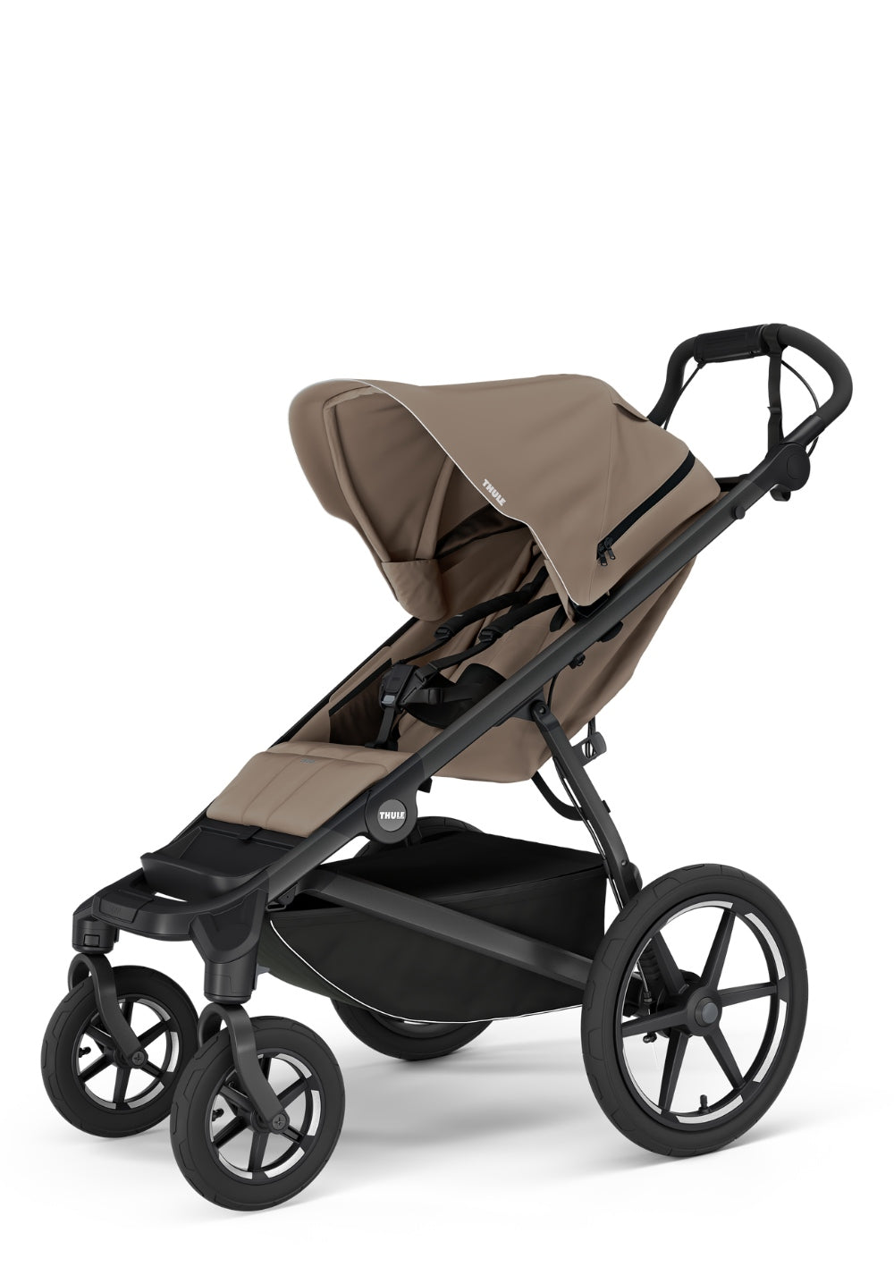 Thule Sportwagen 'Urban Glide 4-wheel' Tinted Taupe – frontale Seitenansicht