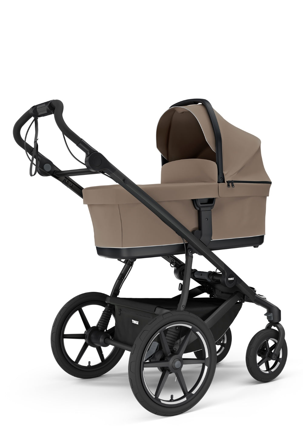 Thule Kinderwagen-Set 'Urban Glide 4-wheel' Tinted Taupe – frontale Seitenansicht