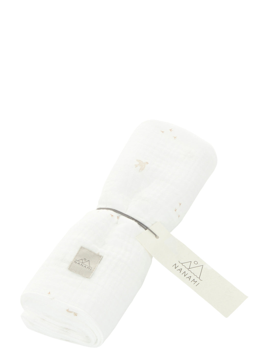 Nanami Musselin Mulltuch 'Bird' Off-White 135 x 100 cm