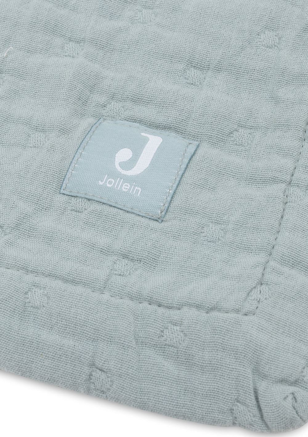 Jollein Musselin Decke 'Jacquard' Sea Green 100 x 75 cm