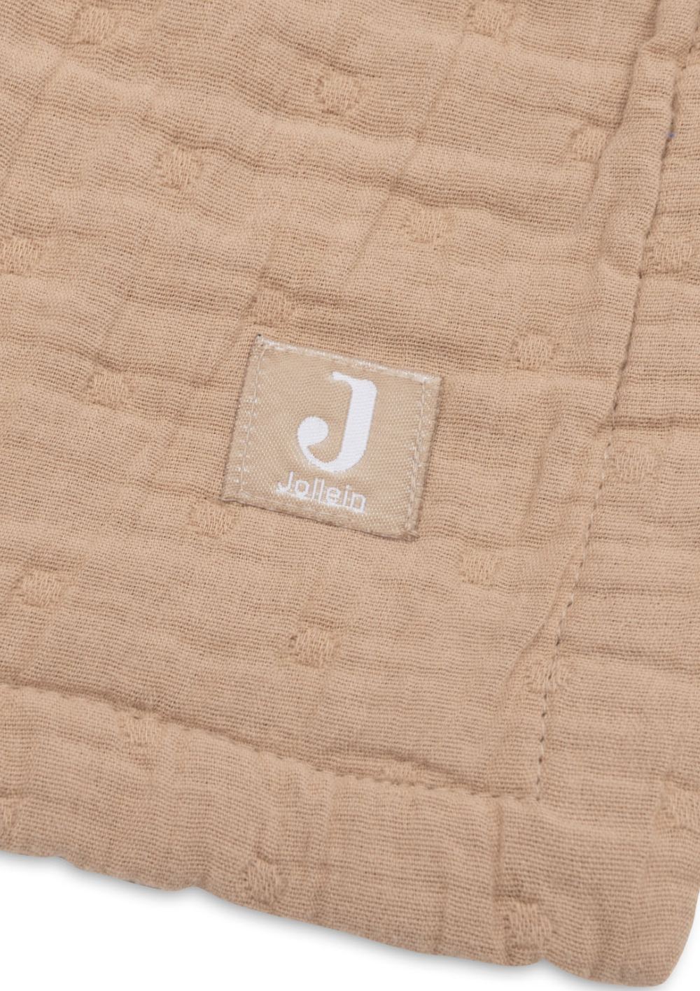 Jollein Musselin Decke 'Jacquard' Biscuit 100 x 75 cm